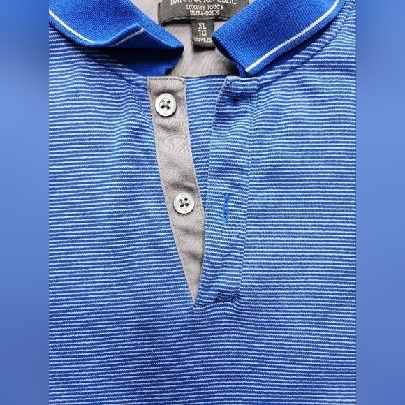 BANANA REPUBLIC Blue Polo Shirt Size L - Picture 2 of 4